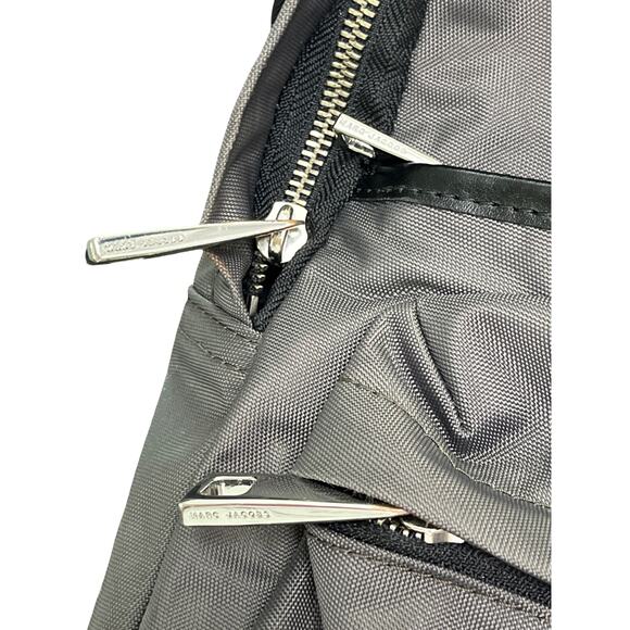 Marc Jacobs Nylon Backpack Black M0013946 Zip Front Pocket Unisex Bag - Picture 5 of 16